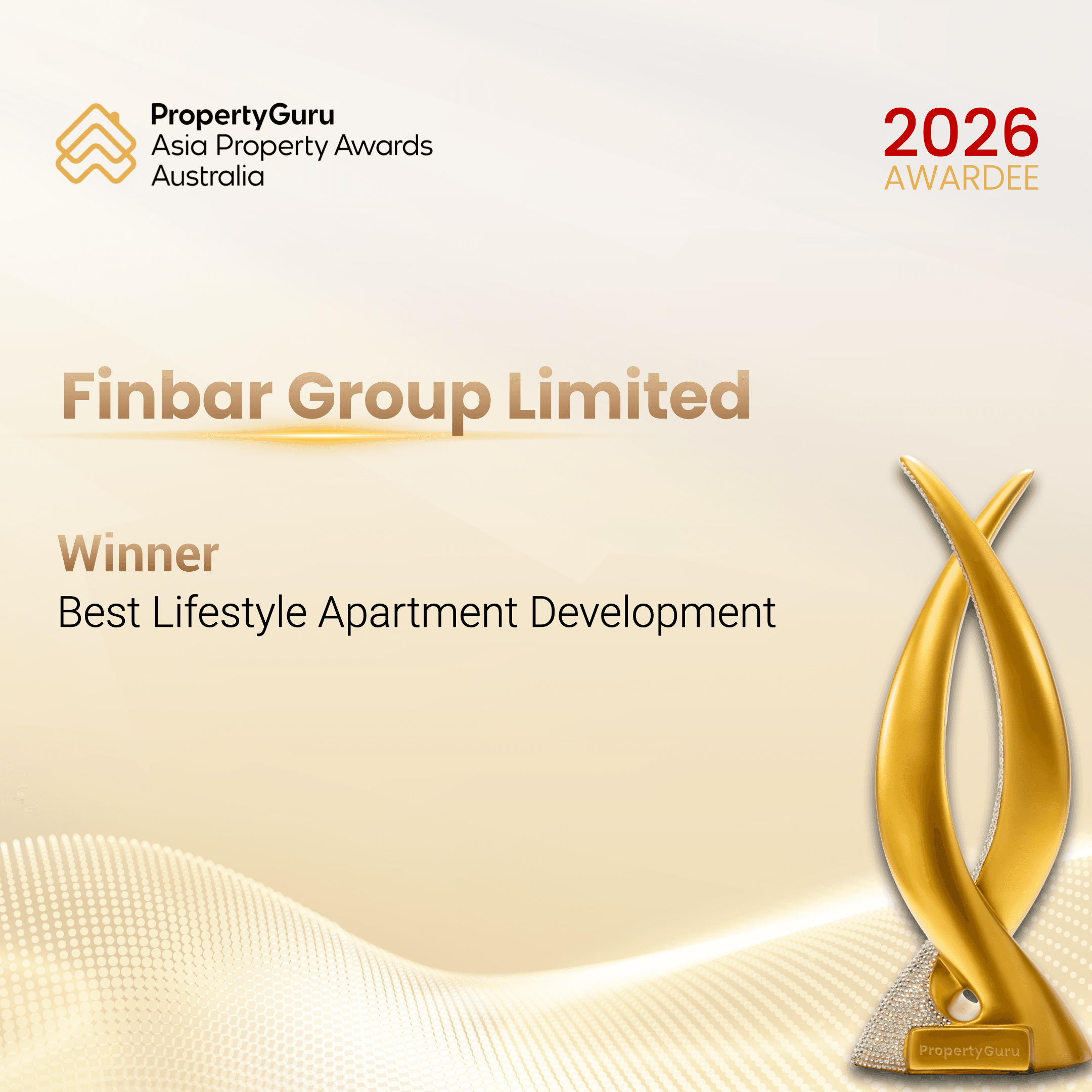 Garden Towers East Perth wins the PropertyGuru Award for Best Lifestyle Development